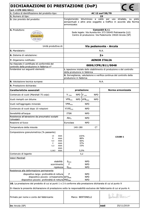 DoP Tappeto 0-10